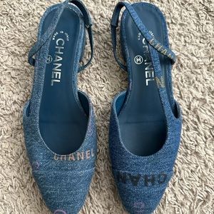 Chanel Denim Slingback 35.5